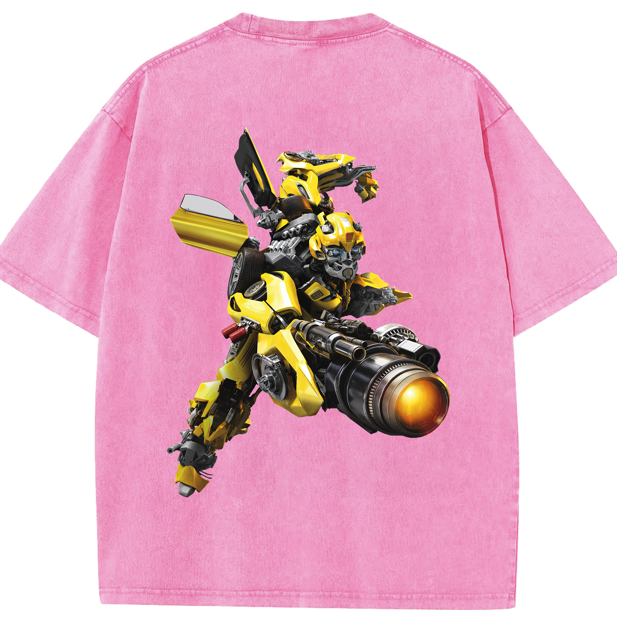 （画像用） Transformers トランスフォーマー 綿100% ヴィンテージ風 半袖Tシャツ（背面プリント）